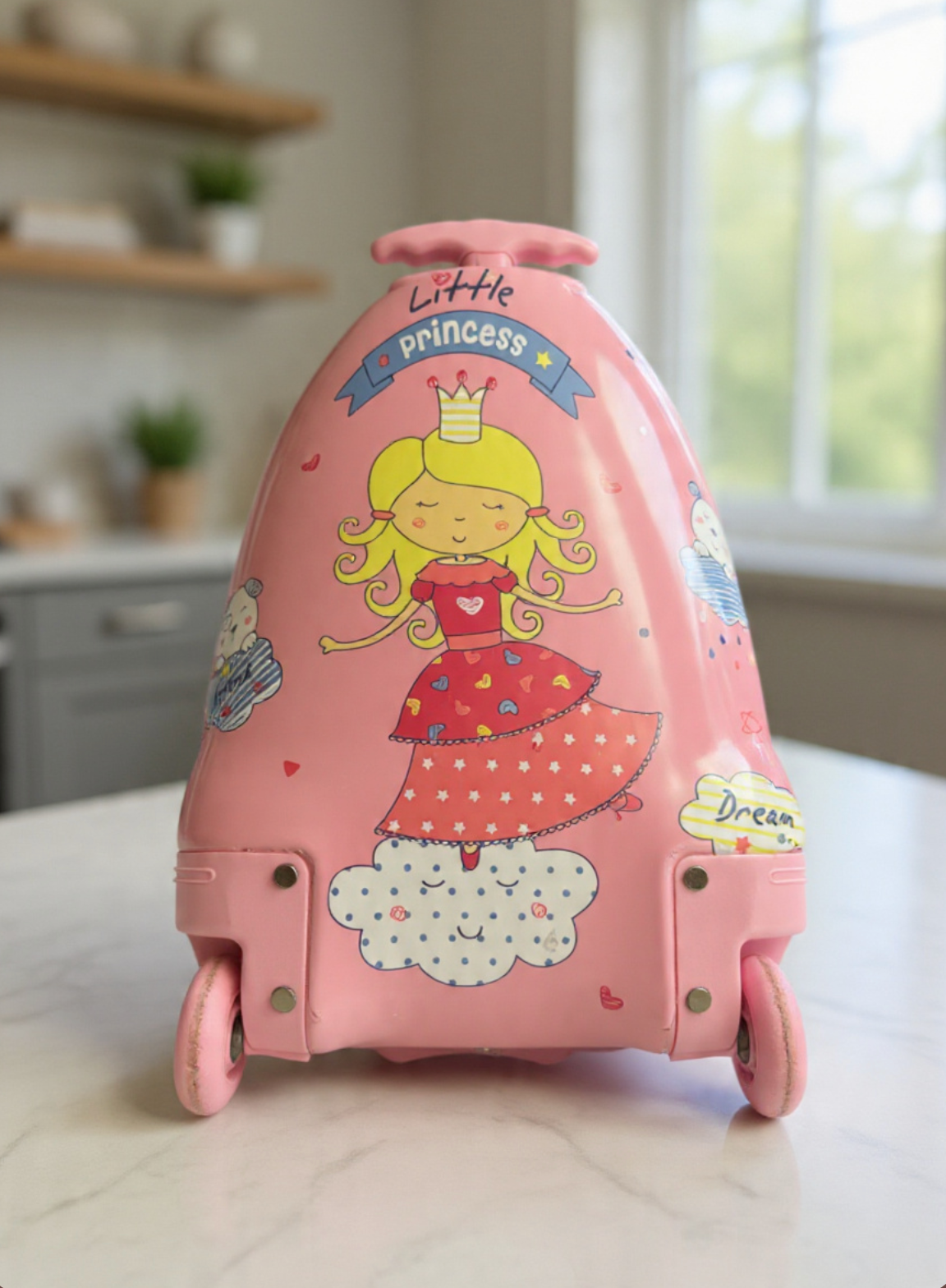 Pienk Rol Koffer Vir Kinders: Prinses Rykoffer, Saamdra Reiskoffer