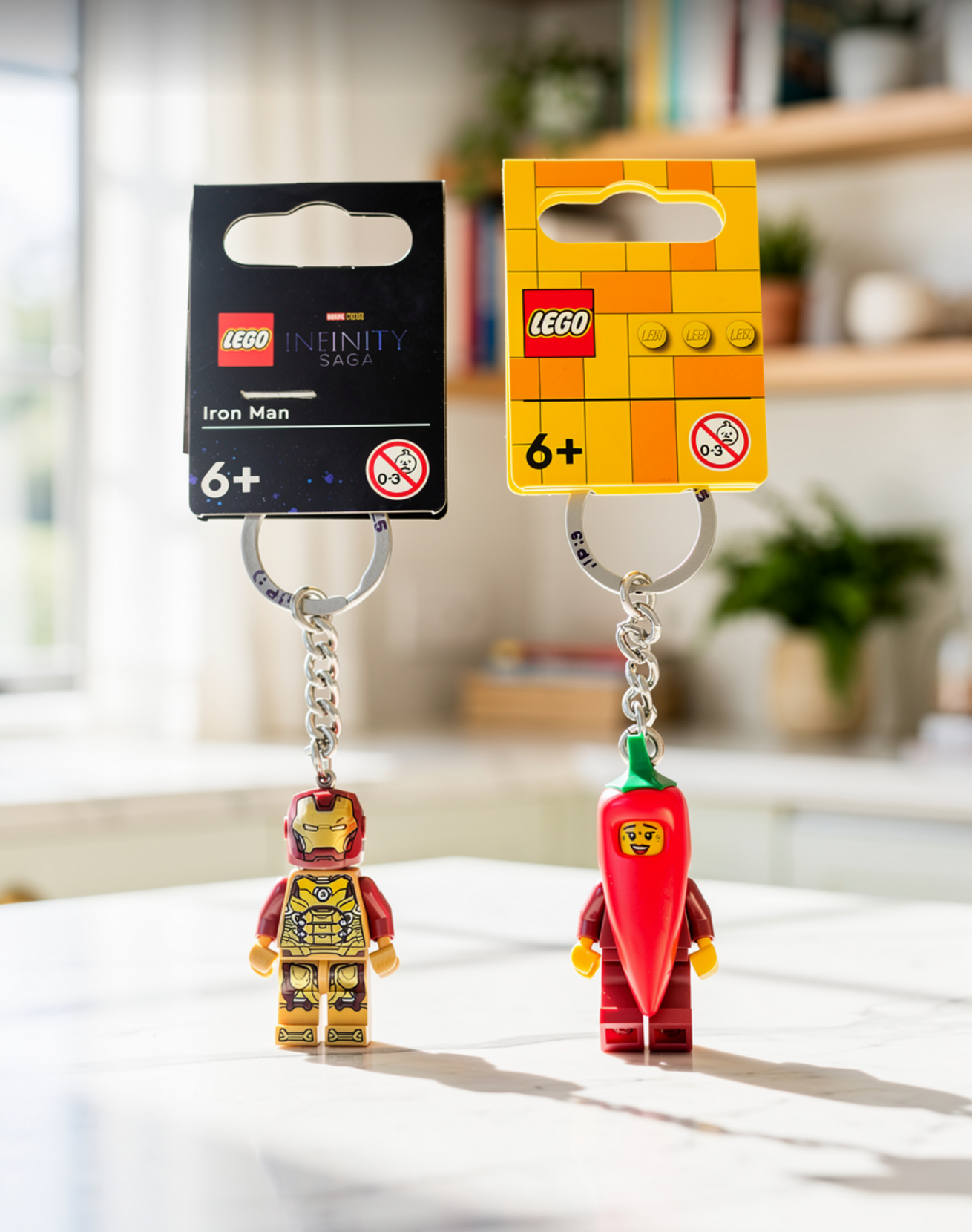 LEGO Iron Man & Chili Pepper Minifiguur Sleutelhouer Stel