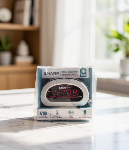Skerp Digitale Wekker met Maklike Beheer en Batteryrugsteun