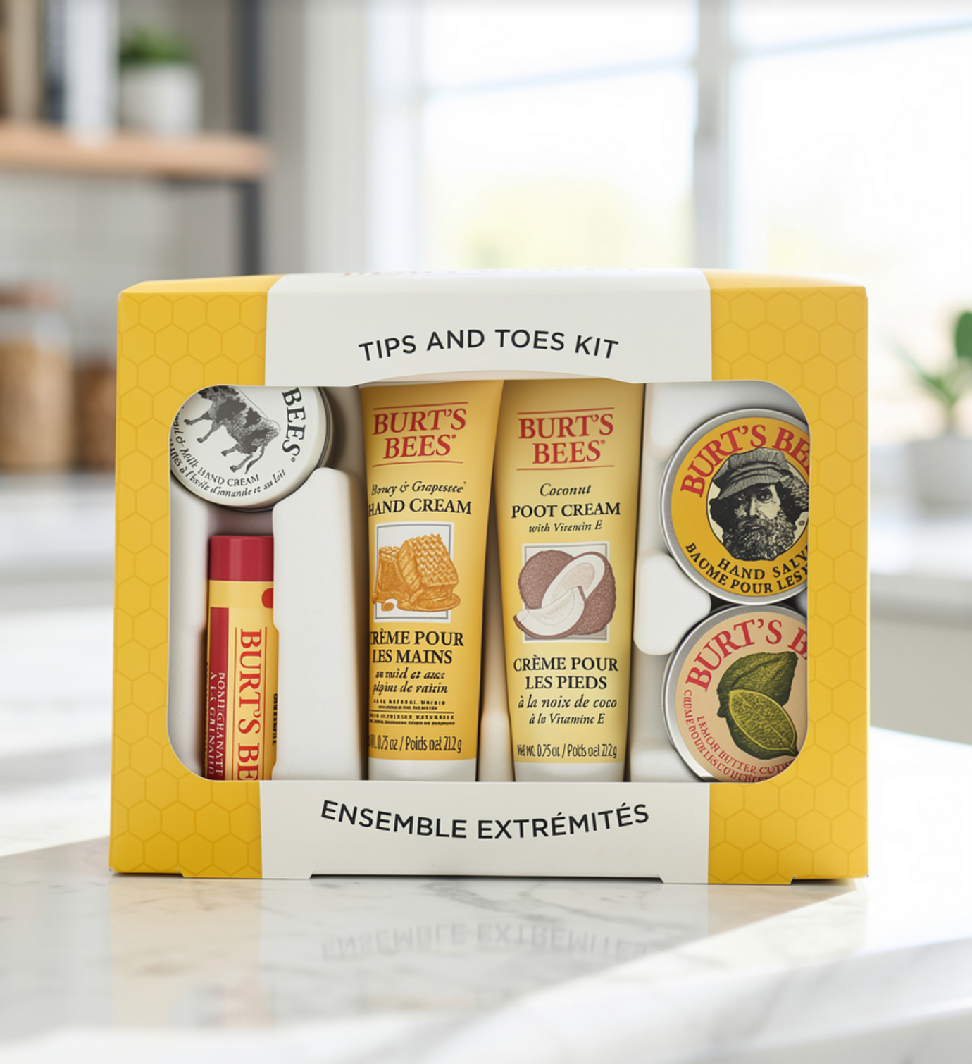 Burt's Bees Wenk-en-toonstel Geskenkstel vir Hand- en Voetversorging