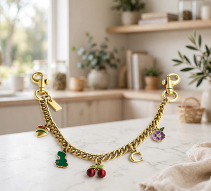 Elegante Handsakketting-sjarme Beursverlenger Sleutelhanger vir Handsakke Drasakke - Goud