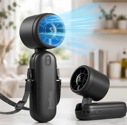 Mini Handgehoue Turbowaaier 4000mAh 3-in-1 Draagbaar - Swart