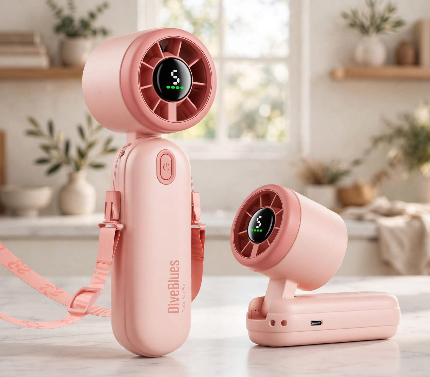 Mini Handheld Turbowaaier 4000mAh 3-in-1 Draagbaar - Pienk