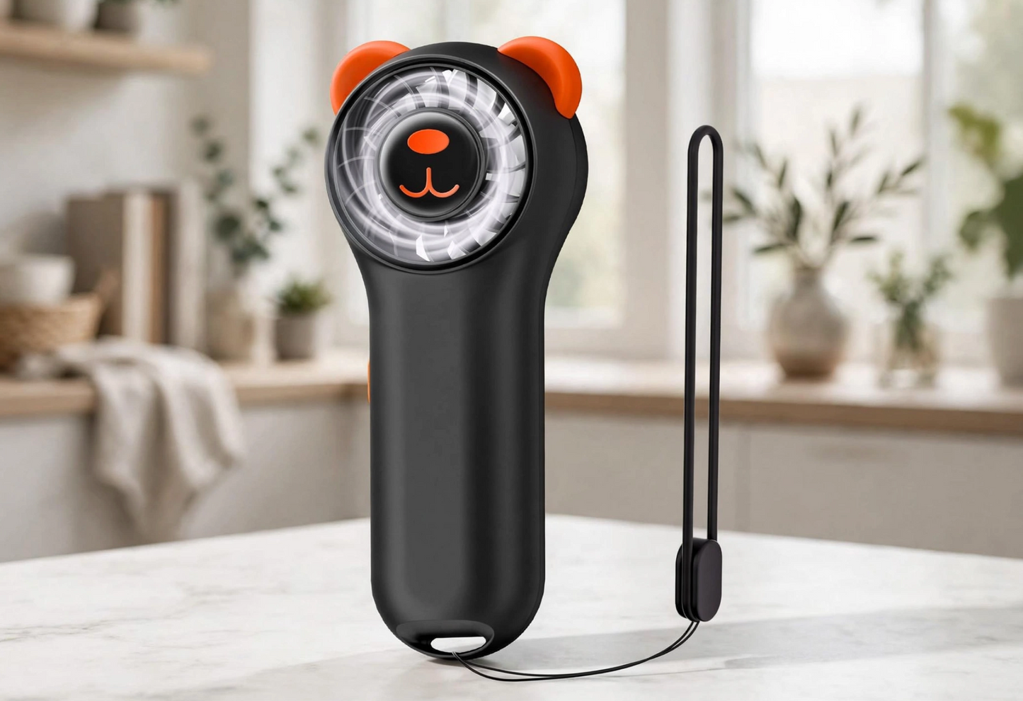 Oulike Beer Mini Draagbare Handwaaier 11000RPM Herlaaibaar - Swart