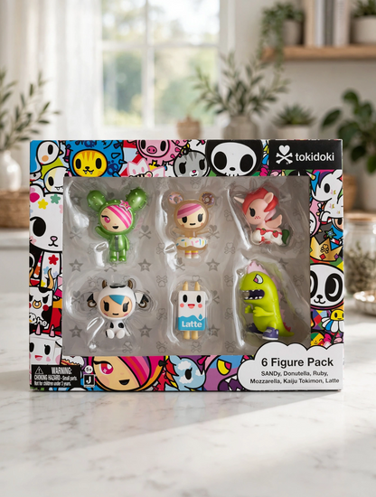 Tokidoki 6-Figuurpak Sandy Donatella Ruby Kaiju Latte