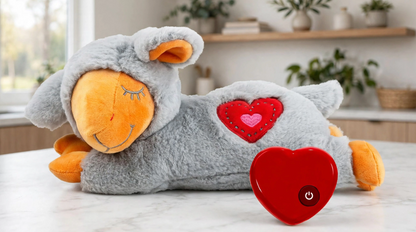 PAWS Heart Beat Plushtoy, Hondjie Slaapmaatjie, Streel-Plushtoy, Krat-Opleiding vir Hondjies