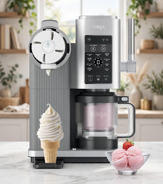 Ninja CREAMi Scoop & Swirl 13 in 1 Soft Serve Ice Cream Machine - Silver