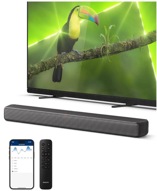 Philips 2.0 Channel Bluetooth Soundbar - Dark Grey