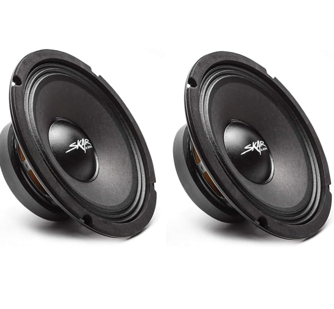 Skar Audio FSX8-4 350-Watt 8-Inch 4 Ohm MID-Range Loudspeakers - (2PC)