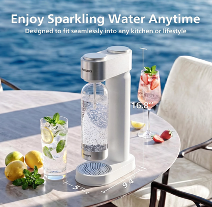 Soda Maker / Sparkling Water Machine, Lightweight & Easy to Use - (WHITE)