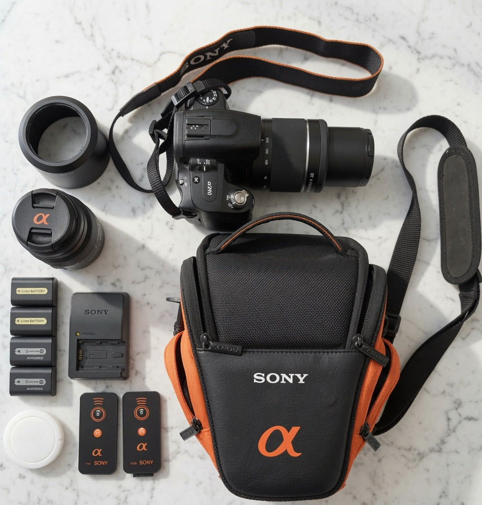 Sony Alpha DSLR Kamera Volledige Kit 18-55mm Lens A-vatting Digitale SLR Swart