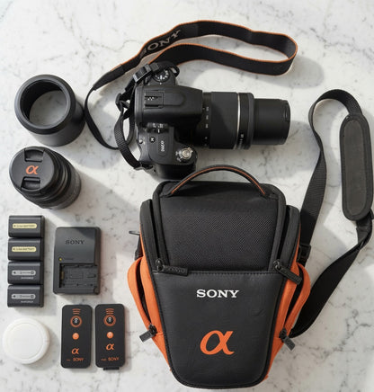 Sony Alpha DSLR Kamera Volledige Kit 18-55mm Lens A-vatting Digitale SLR Swart