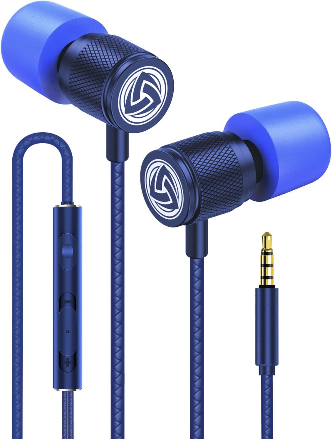 Ultra Wired Earbuds in-Ear Headphones, Earphones with Microphone, Noise Isolating Ear Buds, Memory Foam for iPhone, Samsung, School Students, Kids, Women, Small Ears