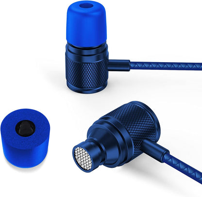 Ultra Wired Earbuds in-Ear Headphones, Earphones with Microphone, Noise Isolating Ear Buds, Memory Foam for iPhone, Samsung, School Students, Kids, Women, Small Ears