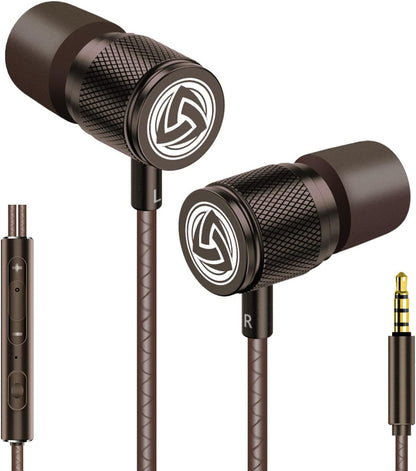 Ultra Wired Earbuds in-Ear Headphones, Earphones with Microphone, Noise Isolating Ear Buds, Memory Foam for iPhone, Samsung, School Students, Kids, Women, Small Ears