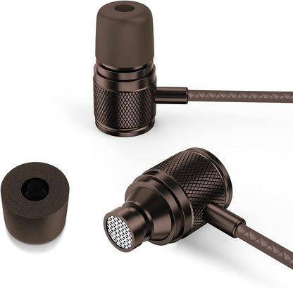 Ultra Wired Earbuds in-Ear Headphones, Earphones with Microphone, Noise Isolating Ear Buds, Memory Foam for iPhone, Samsung, School Students, Kids, Women, Small Ears