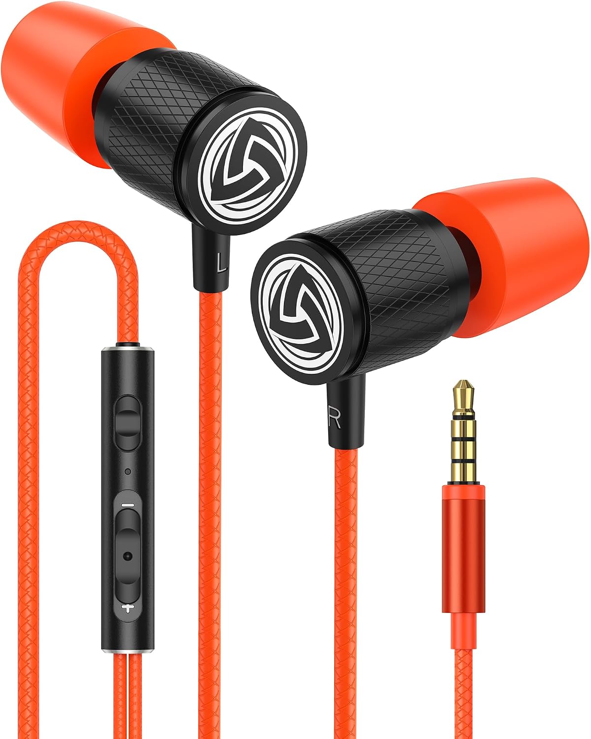 Ultra Wired Earbuds in-Ear Headphones, Earphones with Microphone, Noise Isolating Ear Buds, Memory Foam for iPhone, Samsung, School Students, Kids, Women, Small Ears