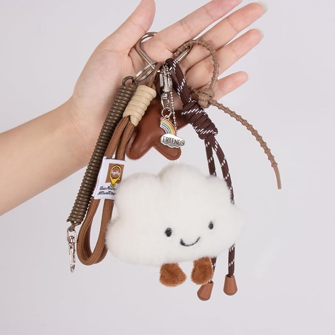 Wolksak Sleutelhanger Hanger vir Vroue Handsakke Beursie Rugsak
