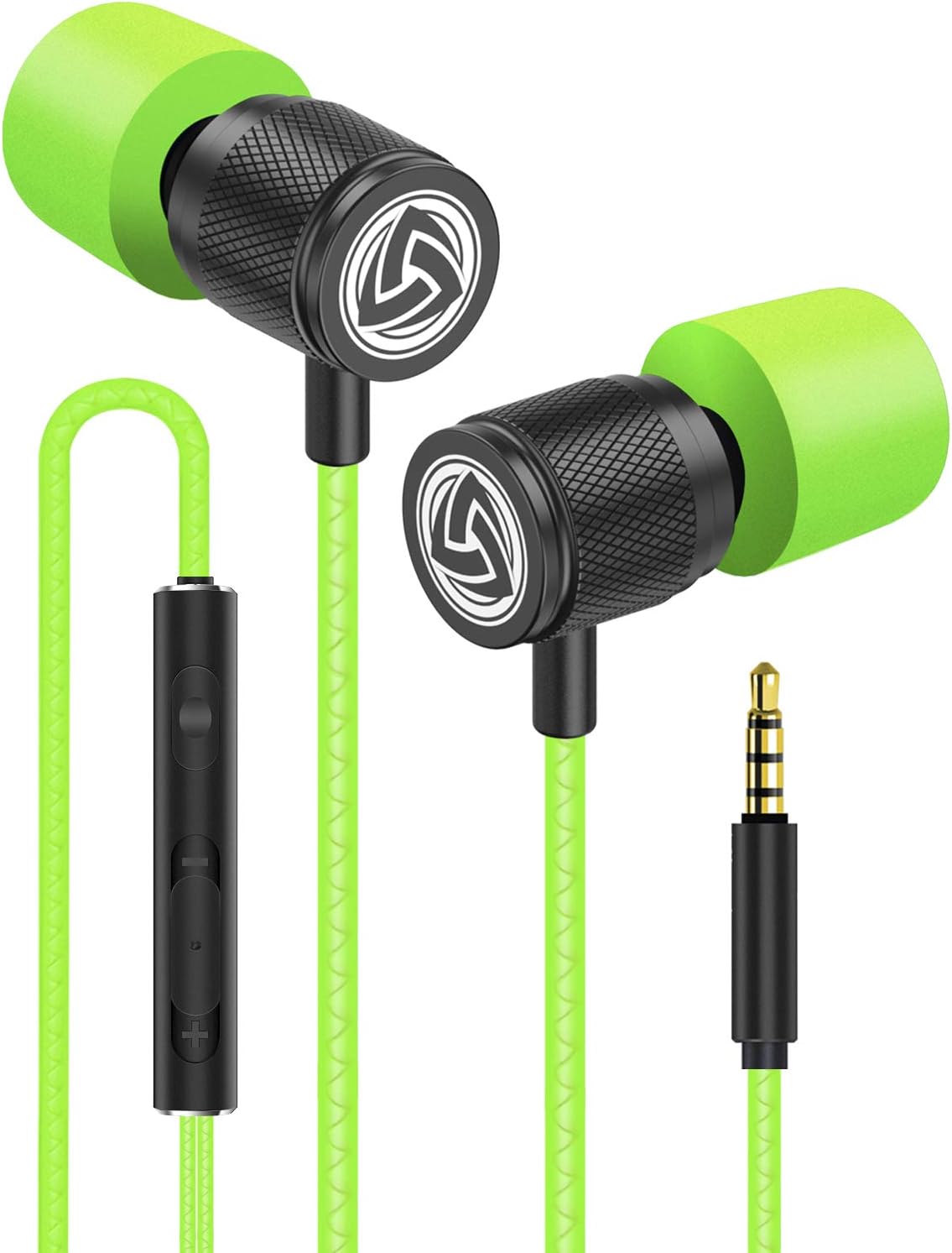 Ultra Wired Earbuds in-Ear Headphones, Earphones with Microphone, Noise Isolating Ear Buds, Memory Foam for iPhone, Samsung, School Students, Kids, Women, Small Ears