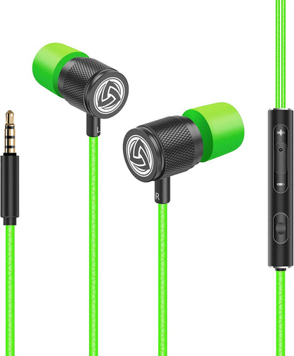 Ultra Wired Earbuds in-Ear Headphones, Earphones with Microphone, Noise Isolating Ear Buds, Memory Foam for iPhone, Samsung, School Students, Kids, Women, Small Ears