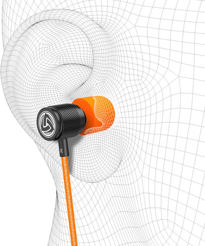Ultra Wired Earbuds in-Ear Headphones, Earphones with Microphone, Noise Isolating Ear Buds, Memory Foam for iPhone, Samsung, School Students, Kids, Women, Small Ears