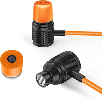 Ultra Wired Earbuds in-Ear Headphones, Earphones with Microphone, Noise Isolating Ear Buds, Memory Foam for iPhone, Samsung, School Students, Kids, Women, Small Ears