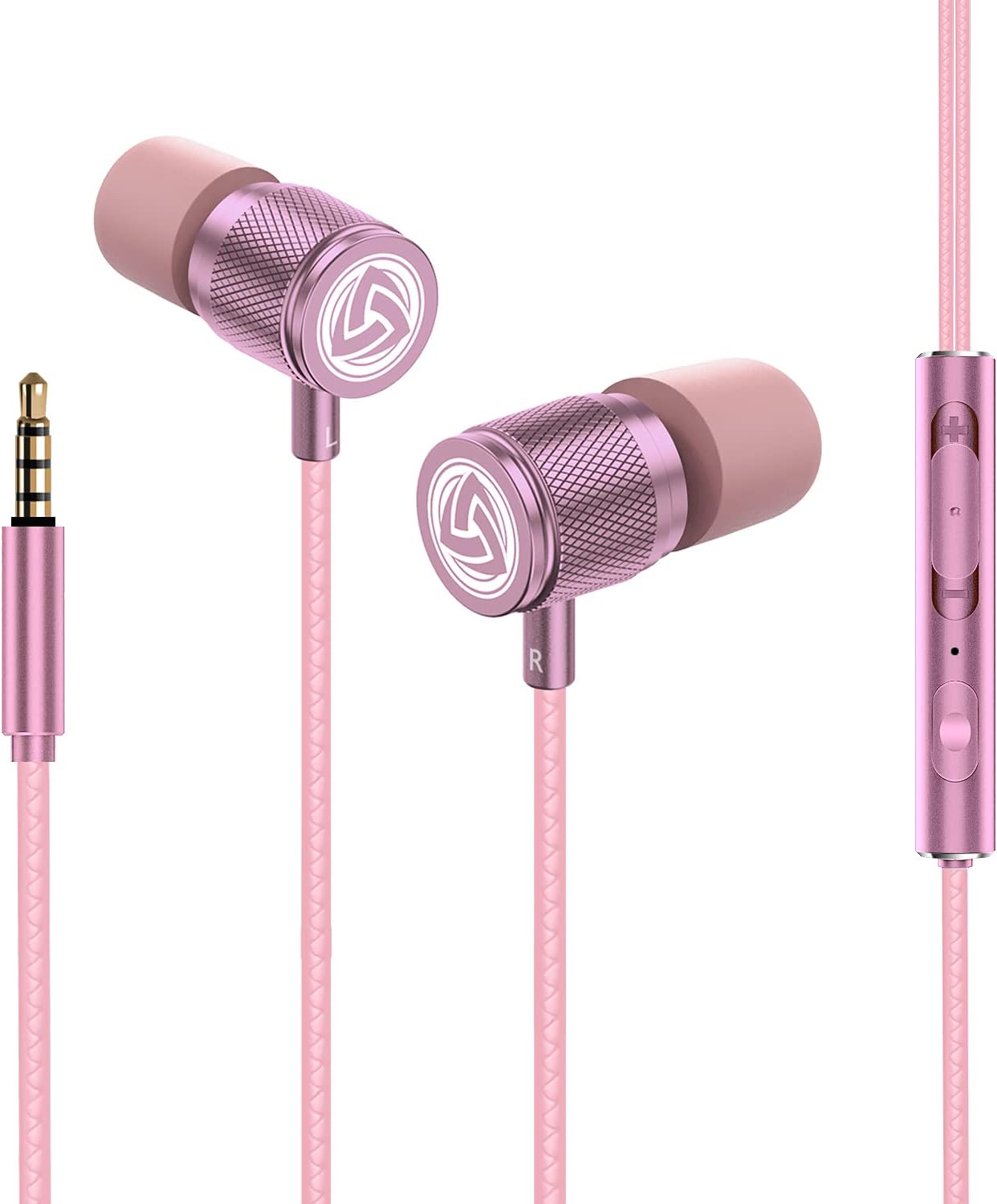 Ultra Wired Earbuds in-Ear Headphones, Earphones with Microphone, Noise Isolating Ear Buds, Memory Foam for iPhone, Samsung, School Students, Kids, Women, Small Ears
