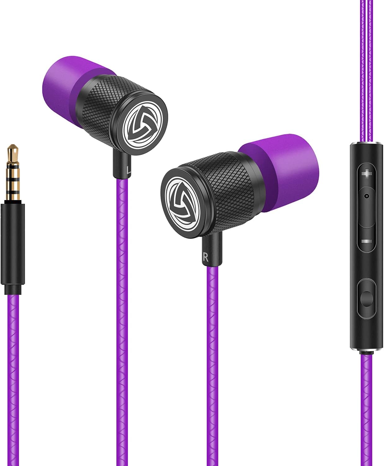 Ultra Wired Earbuds in-Ear Headphones, Earphones with Microphone, Noise Isolating Ear Buds, Memory Foam for iPhone, Samsung, School Students, Kids, Women, Small Ears
