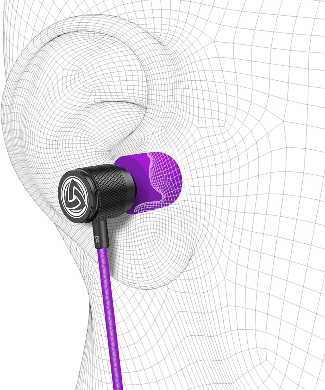 Ultra Wired Earbuds in-Ear Headphones, Earphones with Microphone, Noise Isolating Ear Buds, Memory Foam for iPhone, Samsung, School Students, Kids, Women, Small Ears