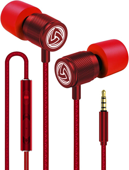Ultra Wired Earbuds in-Ear Headphones, Earphones with Microphone, Noise Isolating Ear Buds, Memory Foam for iPhone, Samsung, School Students, Kids, Women, Small Ears
