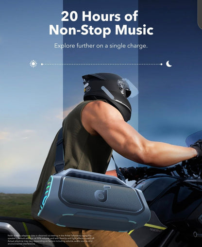 Soundcore Boom 2 Plus By Anker, Outdoor Speaker, 140W, 2+2 Channel, BassUp 2.0, 20H Playtime, Fast Charge, IPX7 Waterproof, RGB Lights, Power Bank, Bluetooth 5.3, Portable for Outdoors, Camping, Beach