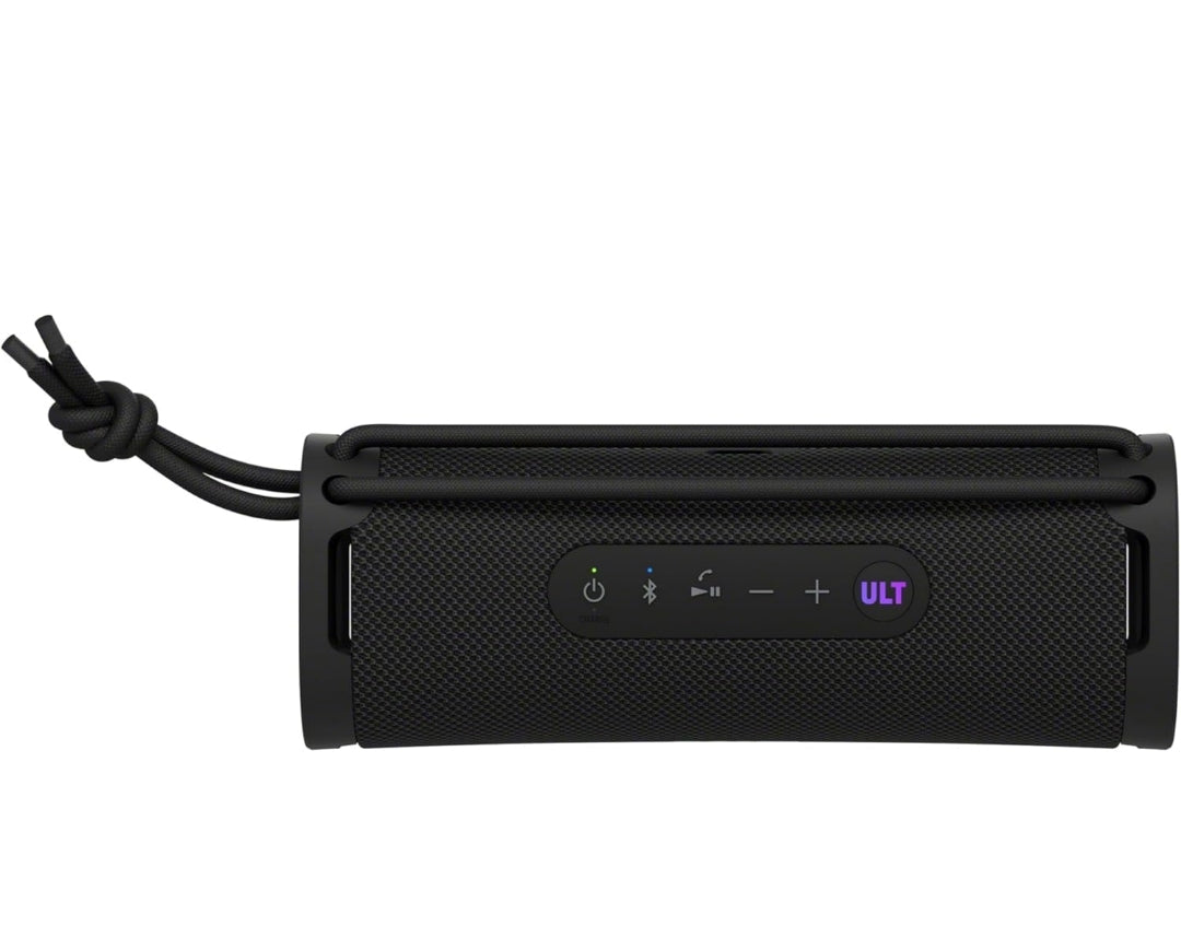 Sony ULT Field 1 Waterdigte Draagbare Bluetooth-luidspreker, Verbeterde Bas, 12 uur battery, IP67 gegradeer stofdig skokbestand roesbestand, Afneembare band - Swart