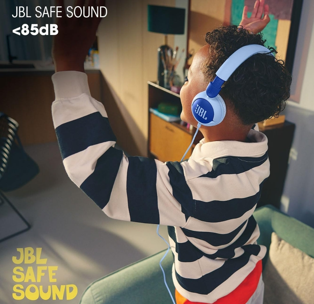 JBL Junior 320 - Wired on-Ear Kids Headphones Safe Sound Built-in mic - NEW