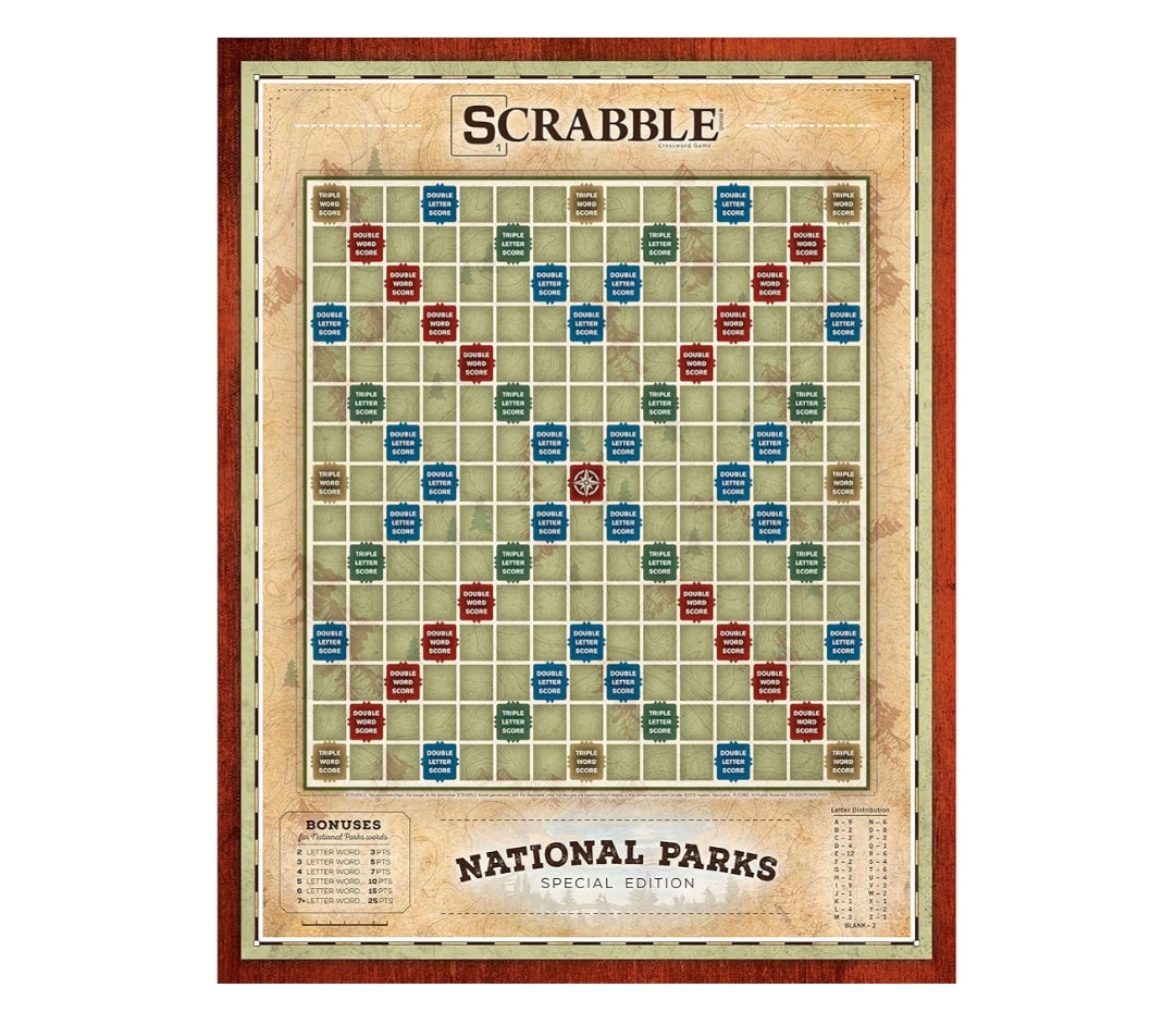 USAOPOLY Scrabble: National Parks | Ages 8+, 2-4 Players - 1 Set