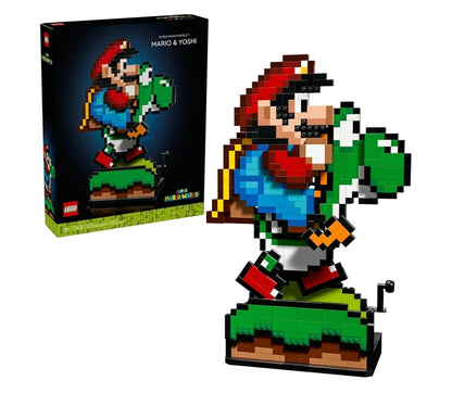 LEGO Super Mario World: Mario & Yoshi Boustelstel DIY Handwerk vir Aanhangers van Nintendo Speletjies