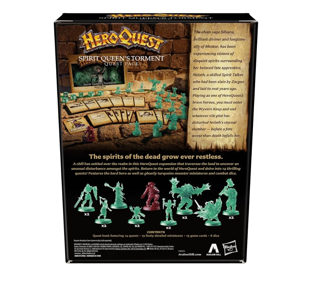 Avalon Hill HeroQuest Spirit Queen's Torment Quest Pack - Requires HeroQuest Game System to Play -  Dungeon Crawler Games