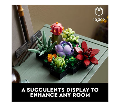 LEGO Botanicals Vetplante - Kunsmatige Binnenshuise Plant Boustellessie Buro-dekor