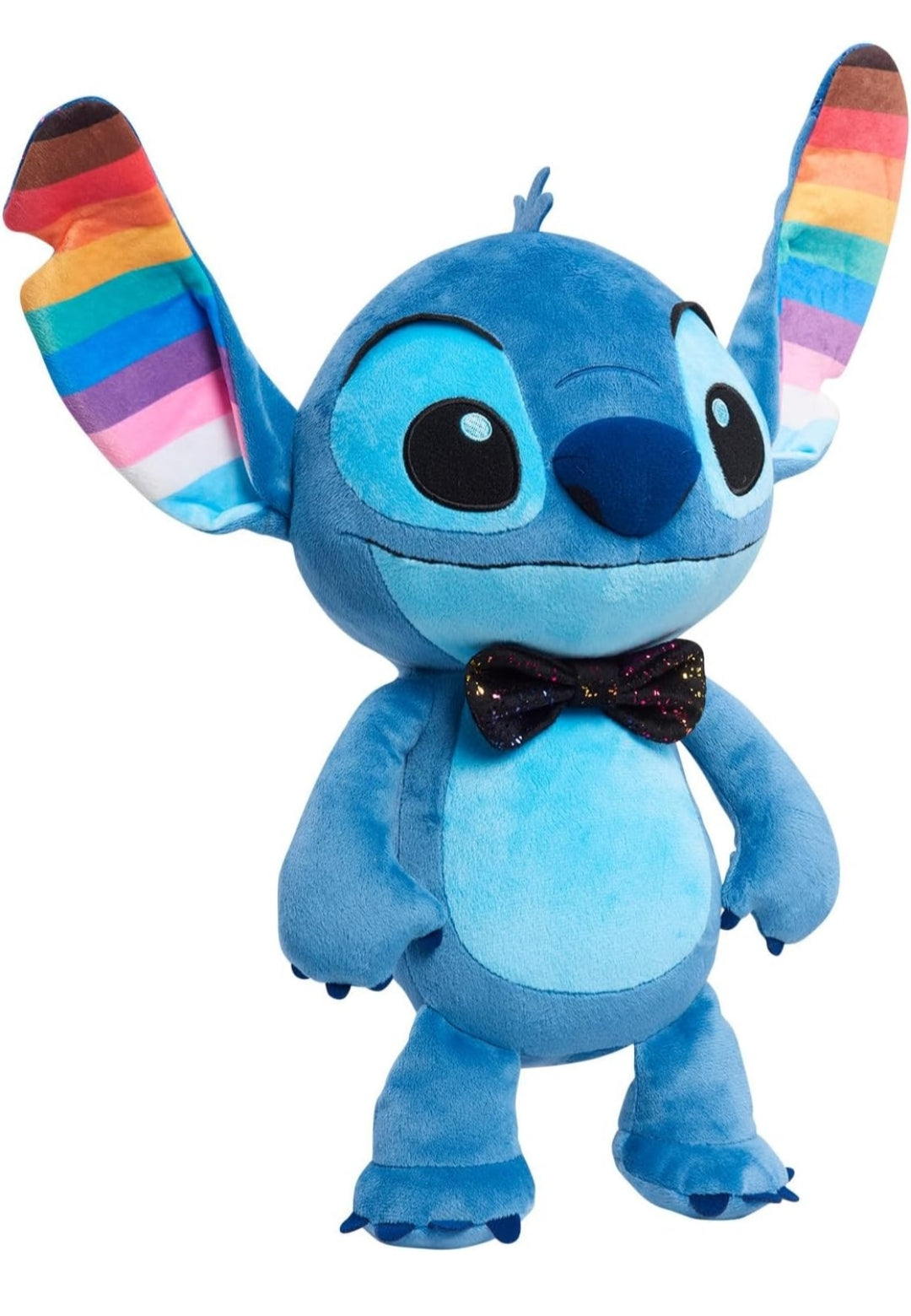 Just Play Disney Pride Stitch 15" Large Plush Stuffed Animal, Soft Embroidered Details - Kids Toys