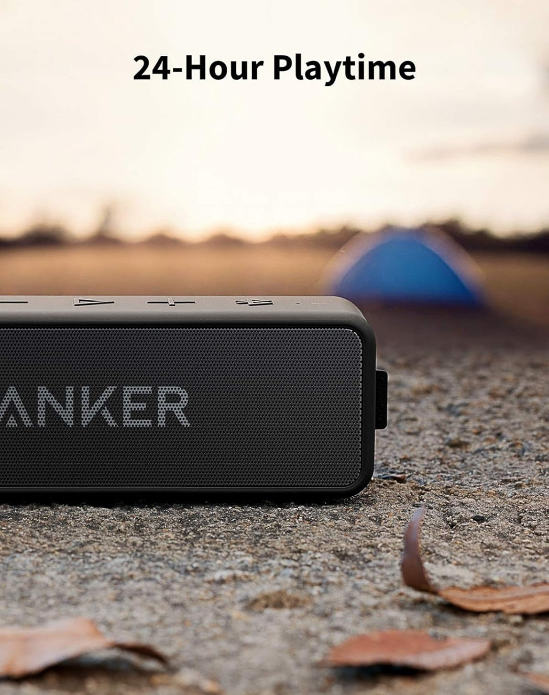 Anker Soundcore 2 Portable Bluetooth Speaker with Stereo Sound, Bluetooth 5, Bassup, IPX7 Waterproof, 24-Hour Playtime, Wireless Stereo Pairing, Speaker for Home, Outdoors, Travel