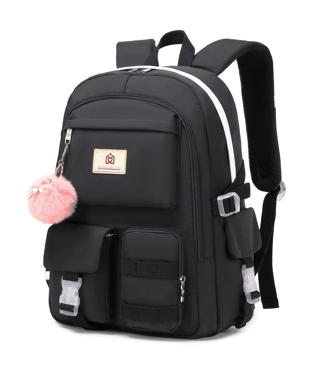 Backpack for Girls Laptop Backpacks 15.6 Inch College Cute Bookbag Anti Theft Primary Elementary School Bag Casual Daypack for Students Teens Girl Women (Black)