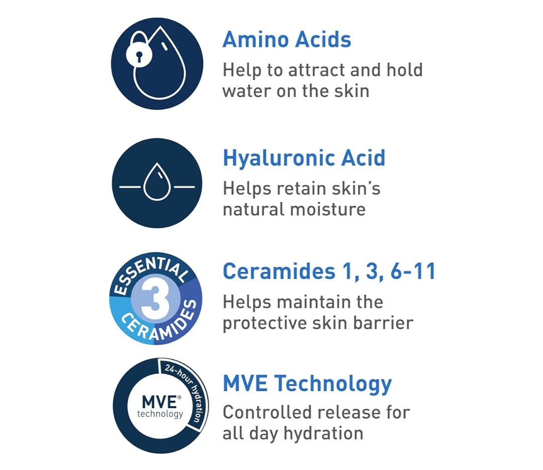CeraVe Hydrating Cream To Foam Cleanser, Make-upverwyderaar Skuimende Gesigsreiniger met Hialuroonsuur, Normale tot Droë Vel - 19 oz