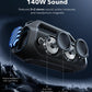 Soundcore Boom 2 Plus By Anker, Outdoor Speaker, 140W, 2+2 Channel, BassUp 2.0, 20H Playtime, Fast Charge, IPX7 Waterproof, RGB Lights, Power Bank, Bluetooth 5.3, Portable for Outdoors, Camping, Beach