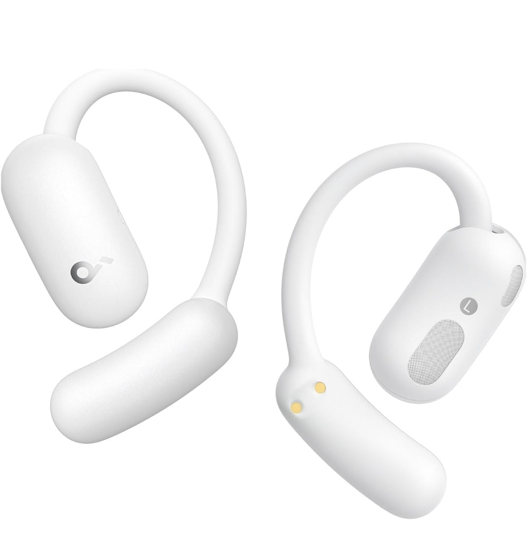 Soundcore AeroFit 2 by Anker, Open-Ear Headphones, Translation Earbuds Real Time, 4 Adjustable Positions for Every Ear Size, 2x Richer Bass, Hi-Res, 42H Playtime, IP55,AI Clear Calls,Wireless Charging