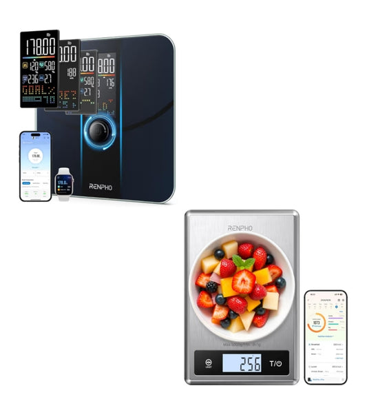 Smart Scale for Body Weight, Body Fat Scale for BMI and Digital Food Scale w/ Nutritional Calculator, Smart Food Kitchen Scale