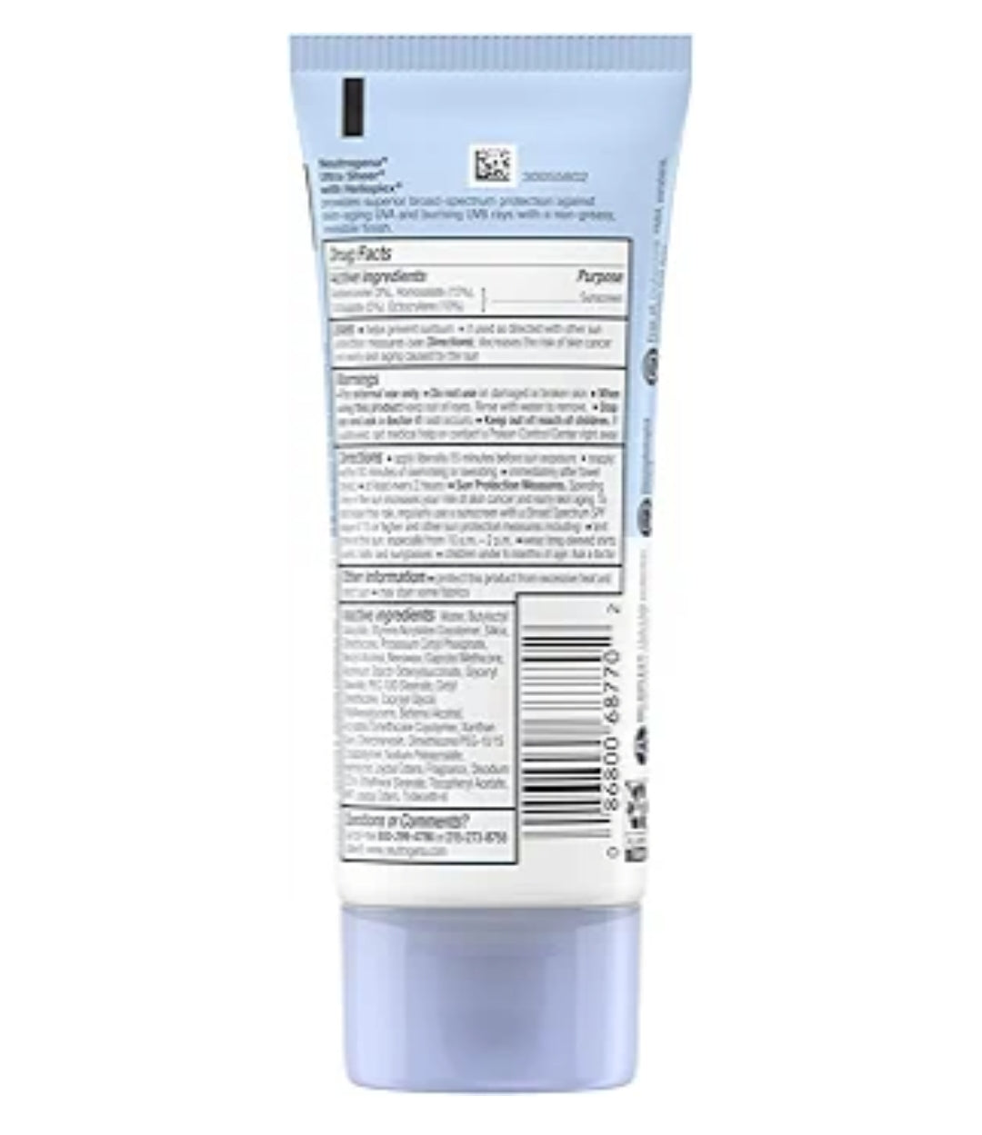 Neutrogena Ultra Sheer Dry-Touch Sonblokmelk SPF 70 Waterbestand Olievry Mat Afwerking (Reisgrootte 3 Fl Oz)