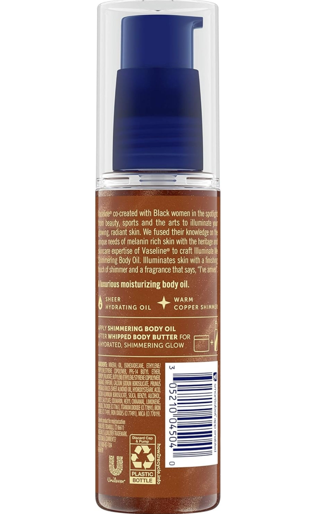 Vaseline Illuminate Me Shimmering Body Oil Created  for Glowing Skin 3.3 oz (2 PCS)