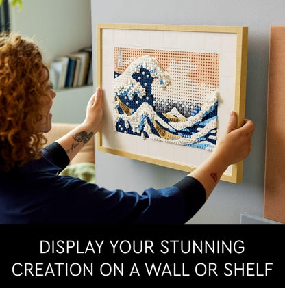 LEGO Kuns Hokusai Die Groot Golf Ingeraamde Japannese Muurkuns-boustel - Unieke Muurversiering