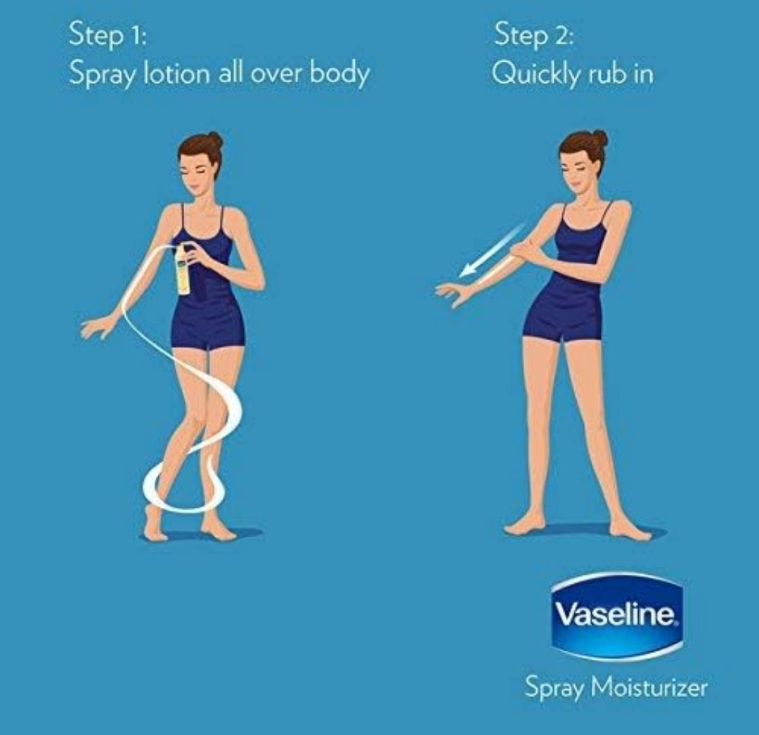 Vaseline Aloe Soothe Spray 2-Pack – Non-Greasy, Fast-Absorbing All-Over Soothing Moisturizer for Dry Skin, 6.5 Oz Ea