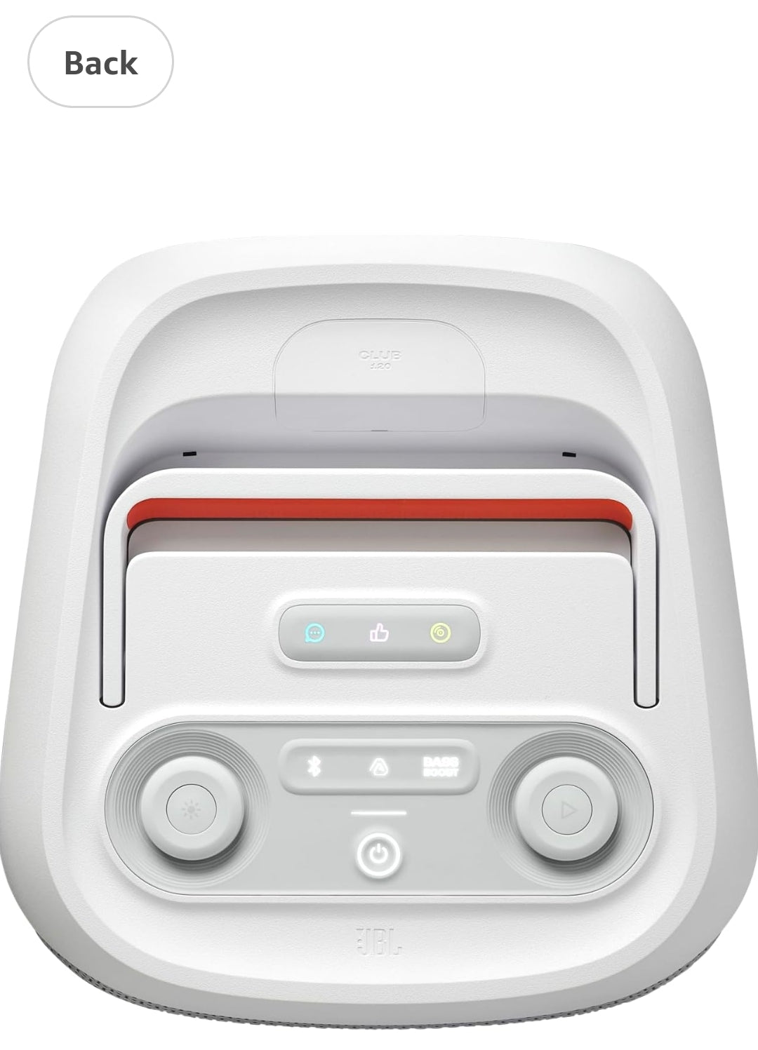 JBL PartyBox Club 120 - Portable Party Speaker with Foldable Handle - (White)