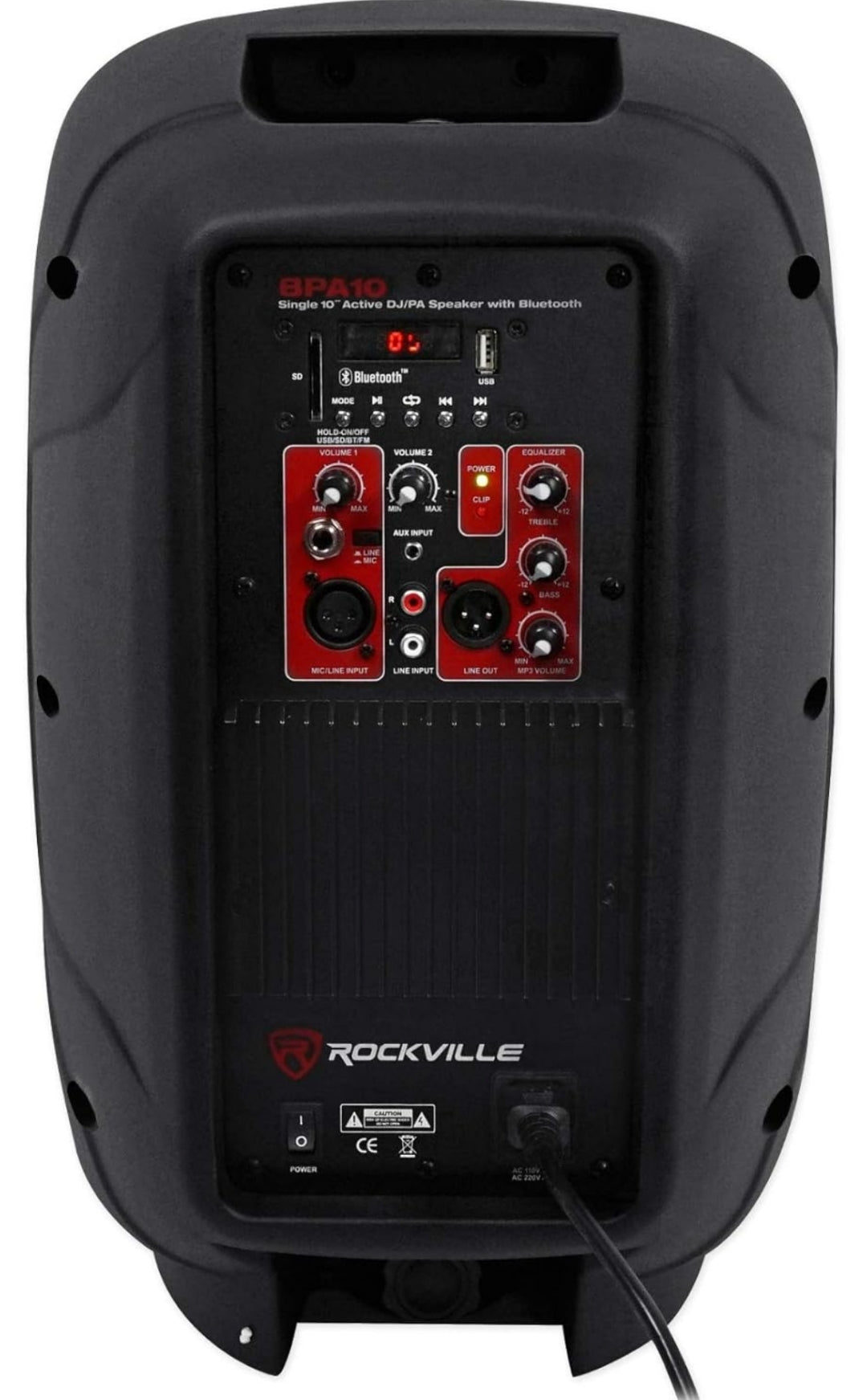 Rockville Bundle: (2) BPA10 10" Professional Powered Active 400w DJ PA Speaker Bundle with RDJ3BT 2 Ch DJ Mixer PACKAGE